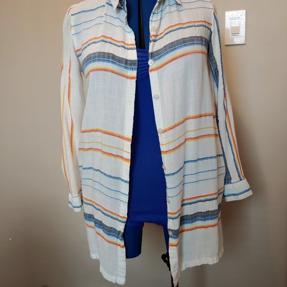 Blue Island Small Multicolored Blouse or Coverup - Picture 6 of 6